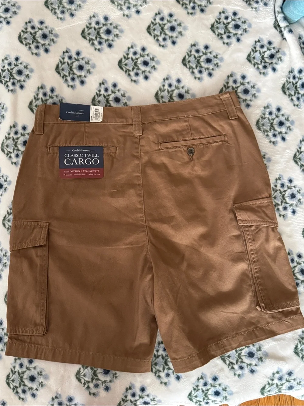 croft & barrow Men's Classic Twill Cargo Shorts - Brown size 32